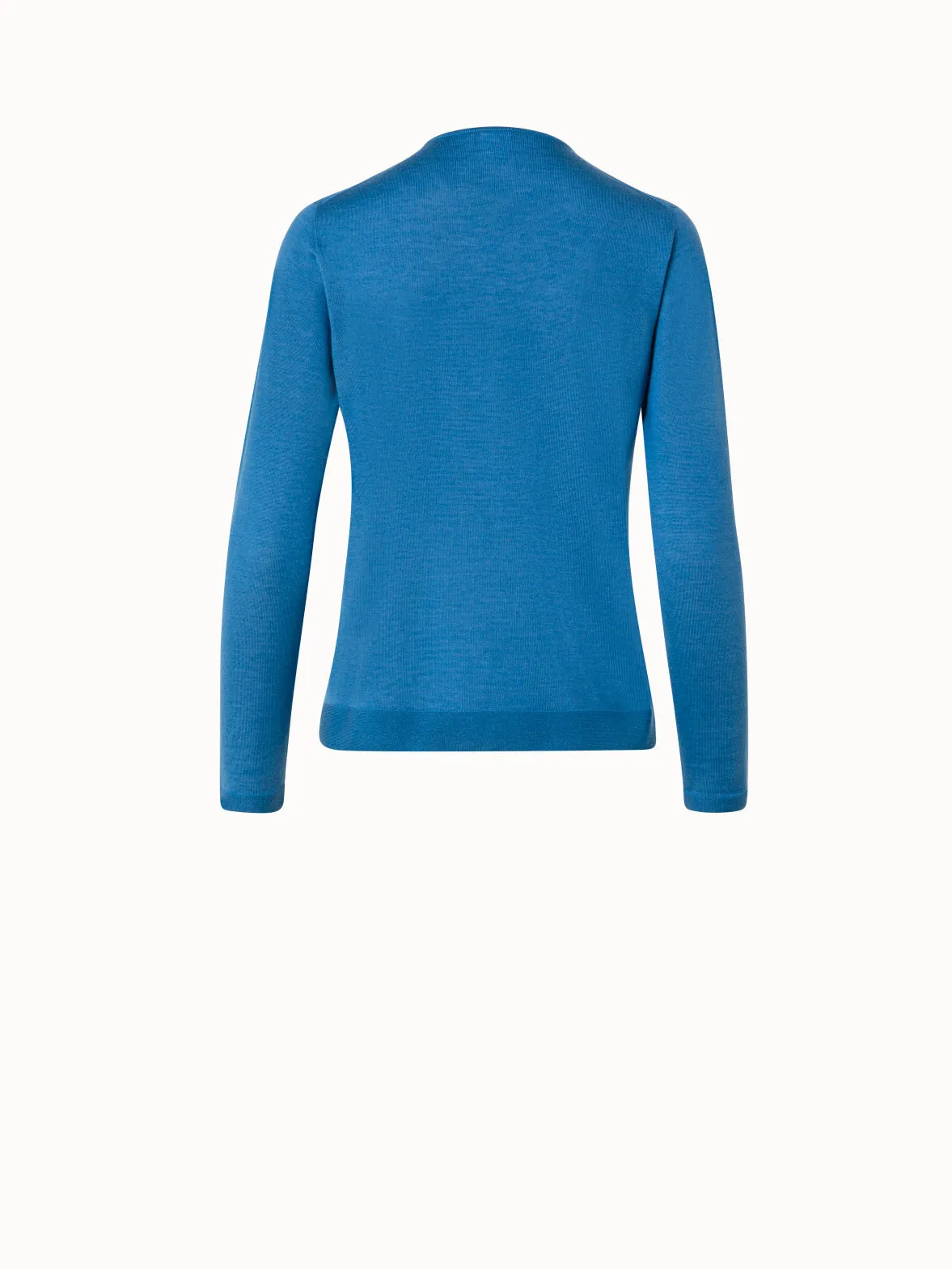 Seamless Cashmere Silk Knit Pullover