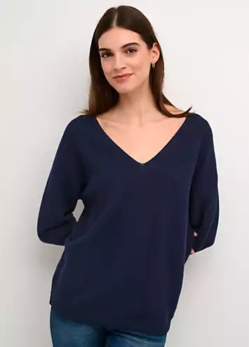 Sillar V-Neck Casual Fit Pullover by Cream | Look Again