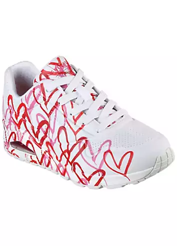 Skechers Printed Uno-Spread The Love Trainers | Grattan