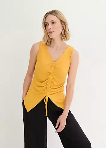 Sleeveless Ruched Top by bonprix | Look Again