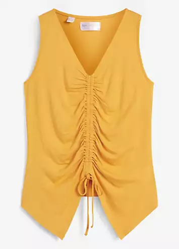 Sleeveless Ruched Top by bonprix | Look Again