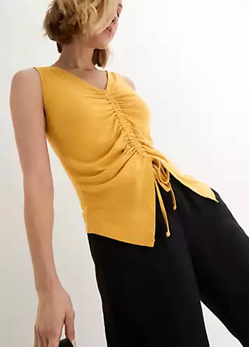 Sleeveless Ruched Top by bonprix | Look Again