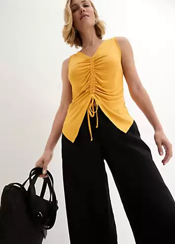 Sleeveless Ruched Top by bonprix | Look Again