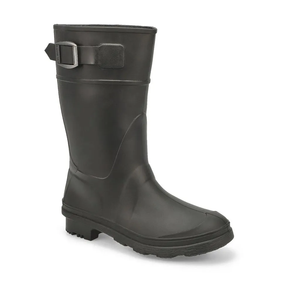 Soft Moc Boys Raindrops Waterproof Rain Boot - Black