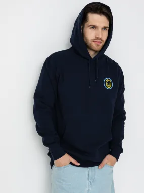 Spitfire Classic Swirl Overlay HD Hoodie (deep navy w/blue & yellow prints)