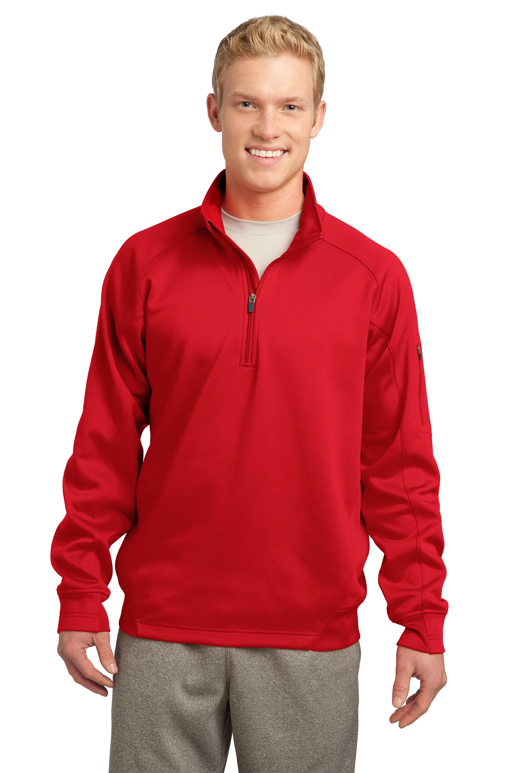 Sport-Tek Men's Tech Fleece Quarter-Zip Pullover. F247.