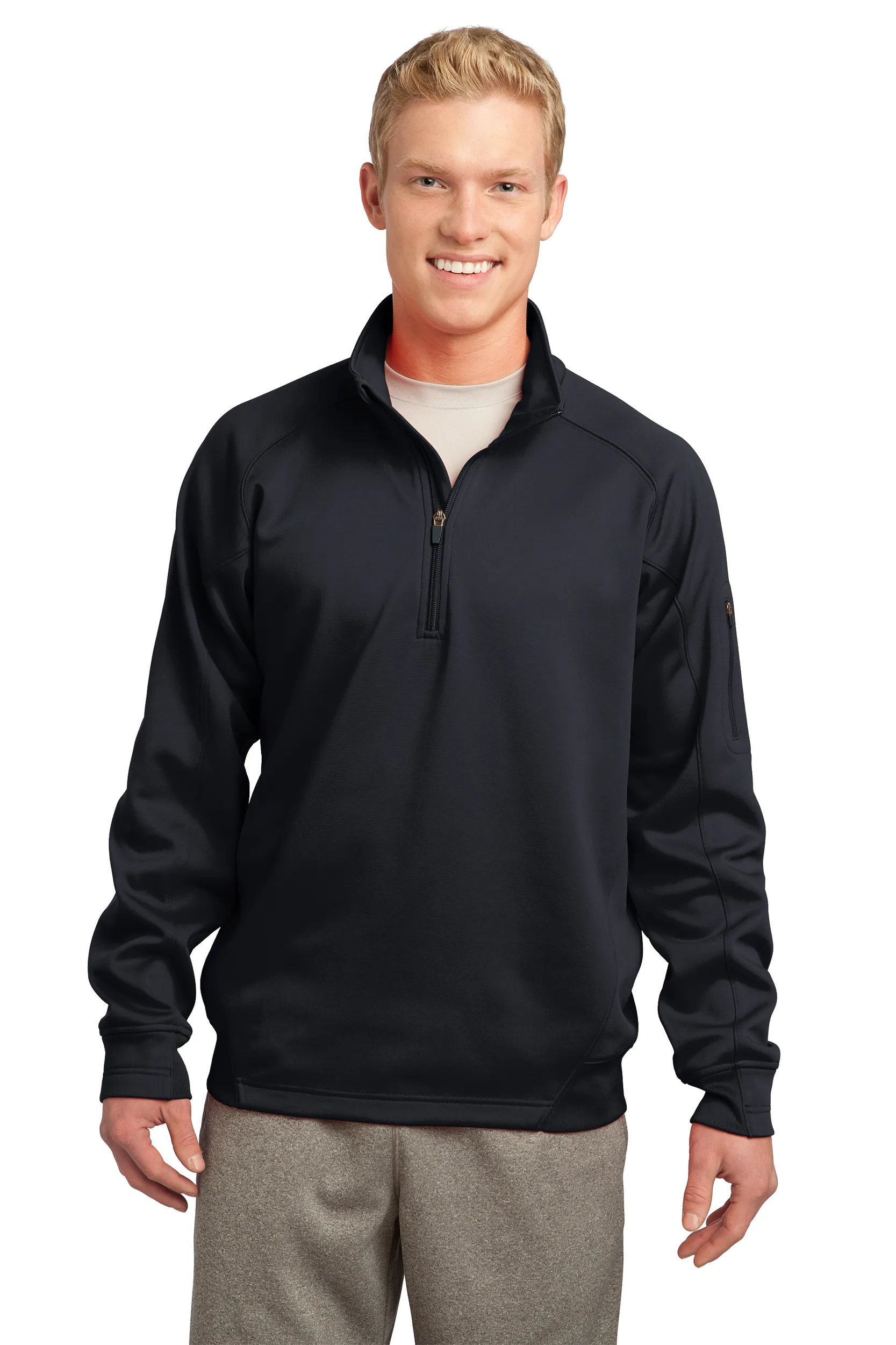 Sport-Tek Men's Tech Fleece Quarter-Zip Pullover. F247.