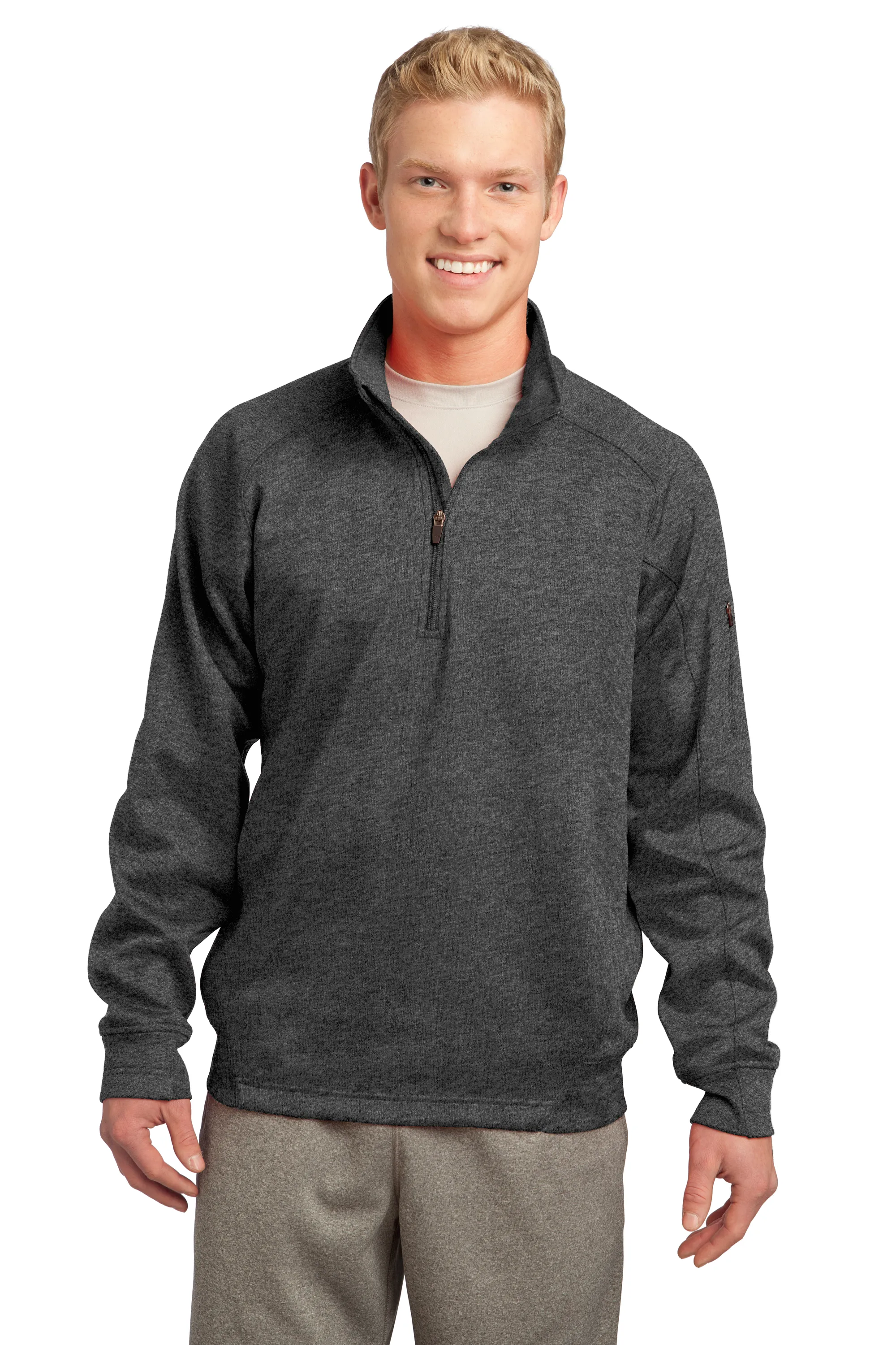 Sport-Tek Men's Tech Fleece Quarter-Zip Pullover. F247.