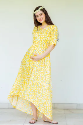 Sunny Maternity & Nursing Hi- Low Wrap Dress