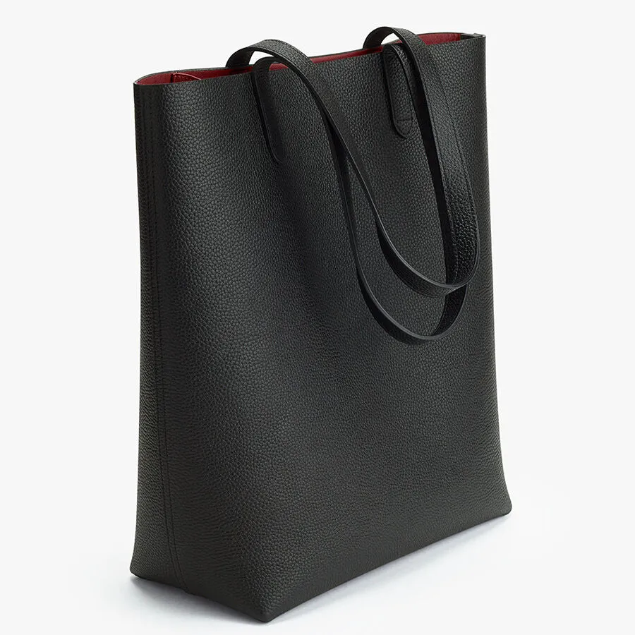 Tall Structured Leather Tote