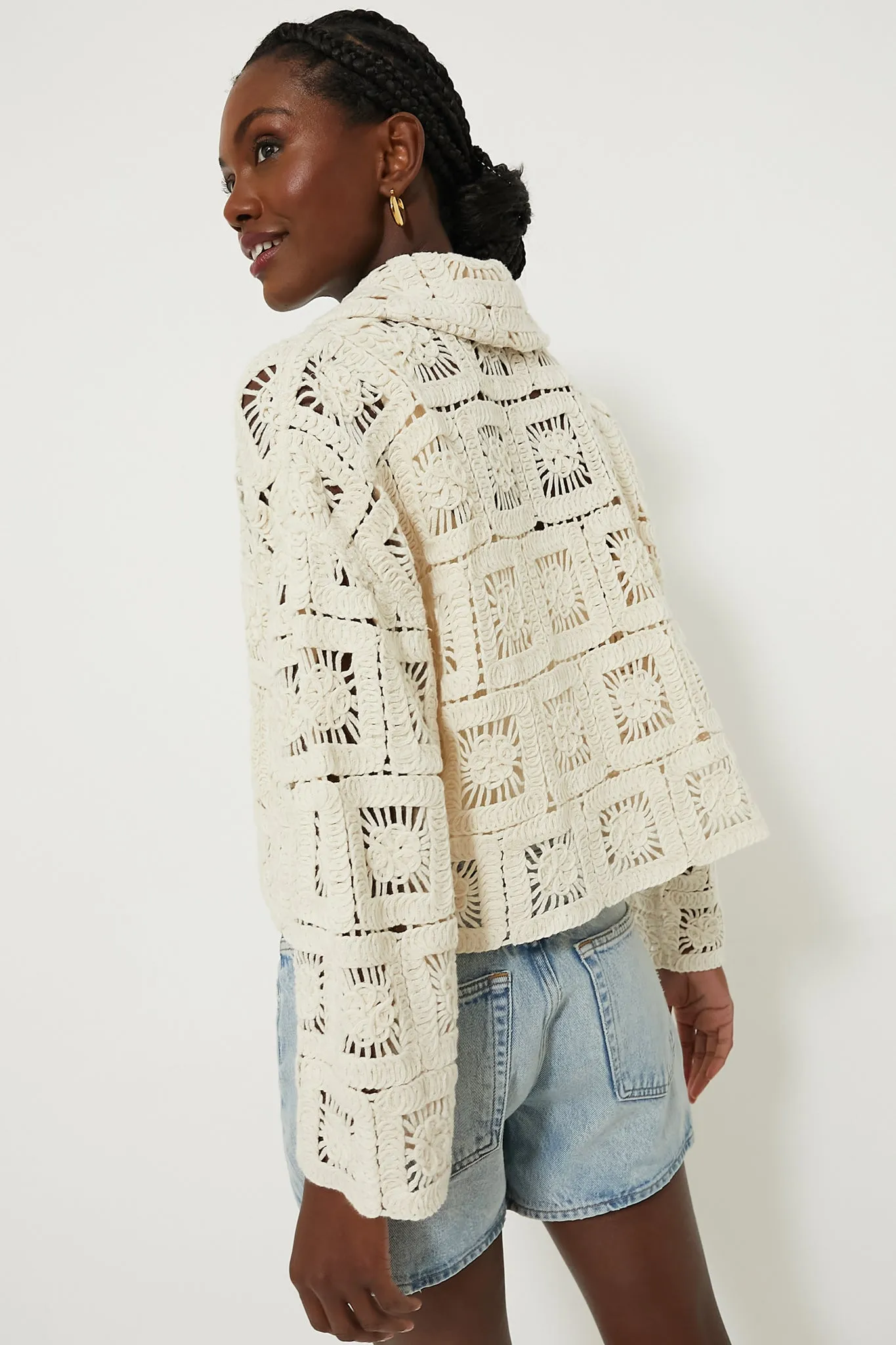 Tan Crochet Perry Jacket