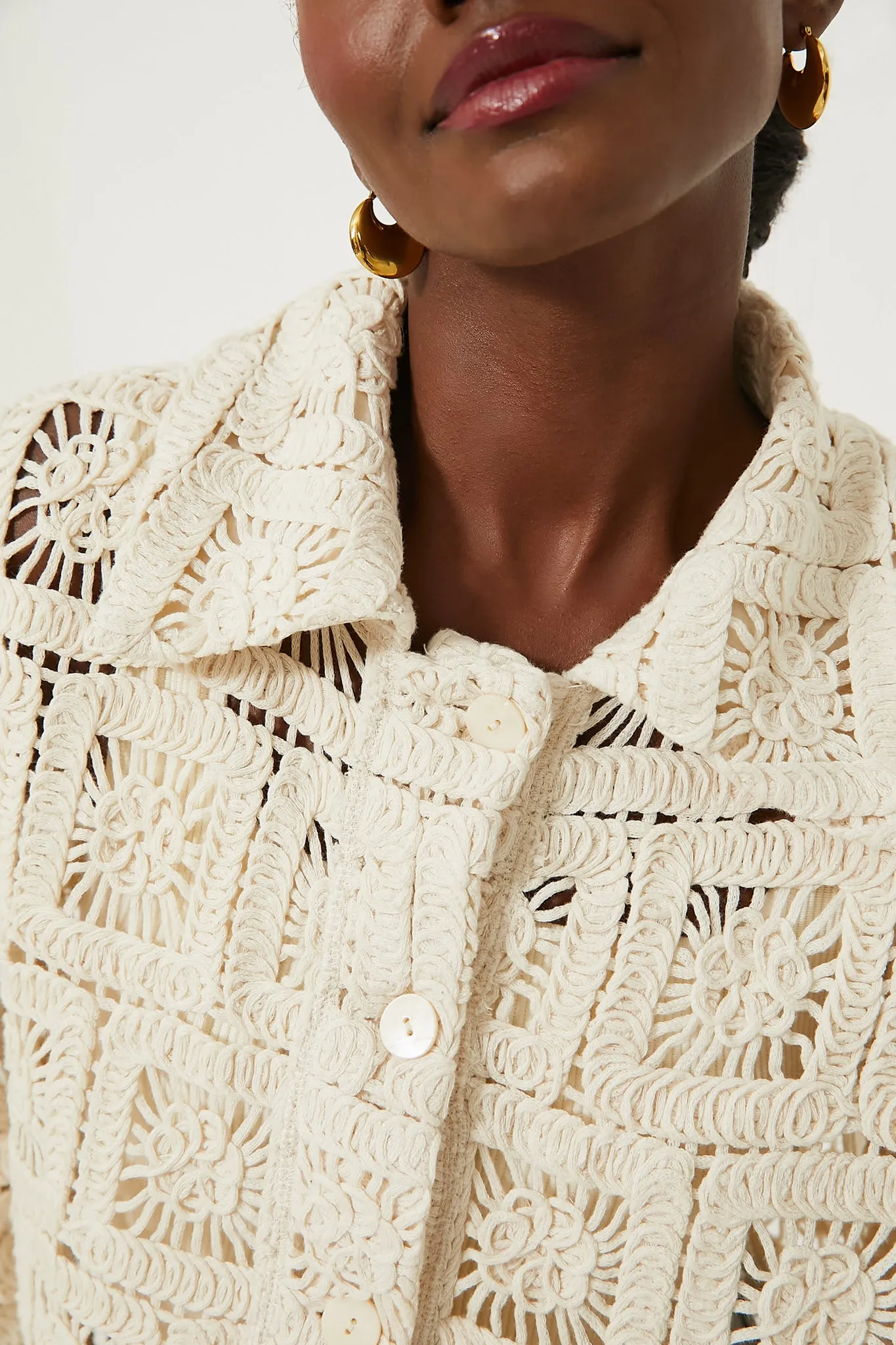 Tan Crochet Perry Jacket