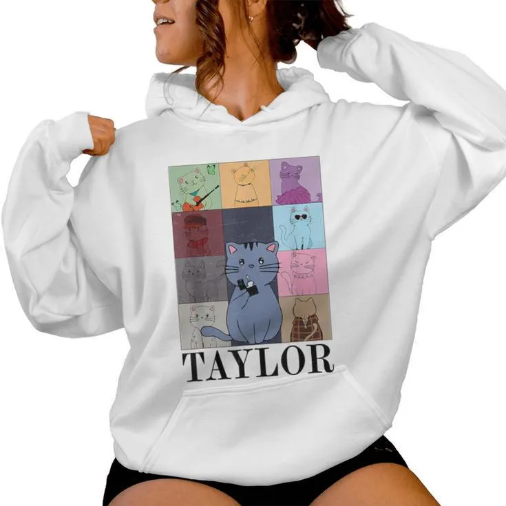 Taylor Personalized Name I Love Taylor Girl Groovy 70'S Women Hoodie