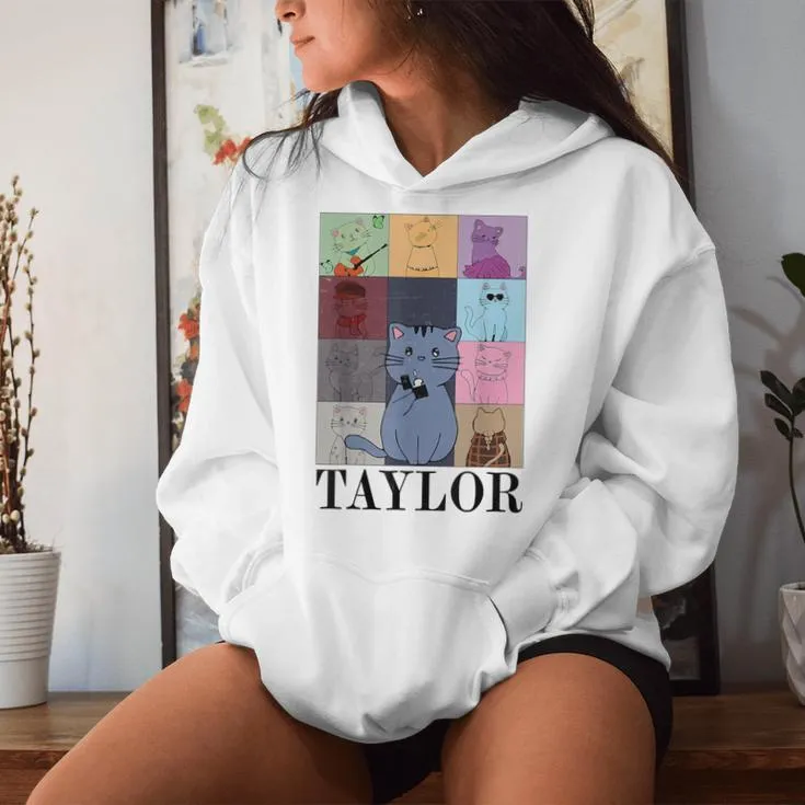 Taylor Personalized Name I Love Taylor Girl Groovy 70'S Women Hoodie