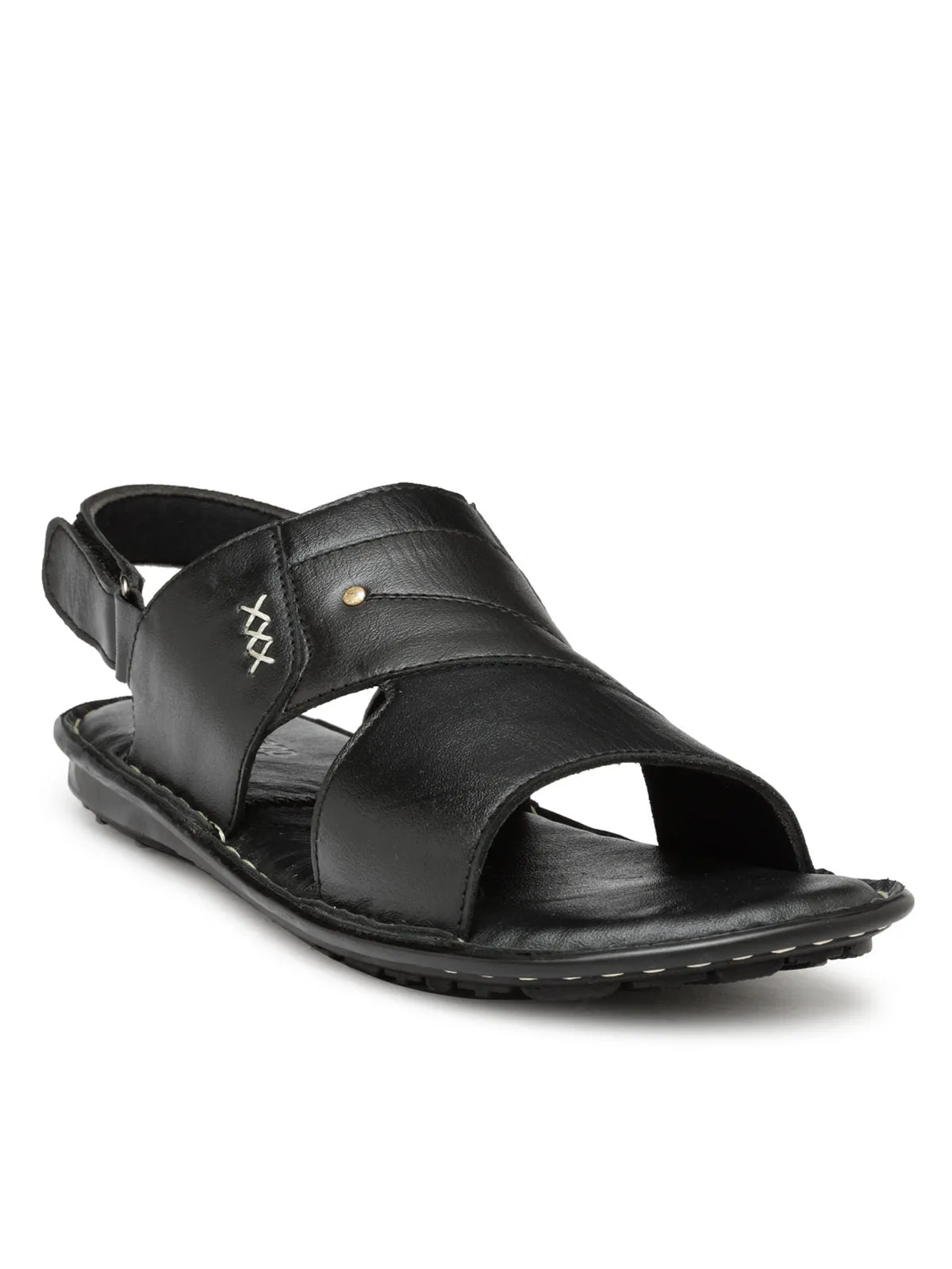 Teakwood Black Daily Wear Sandals