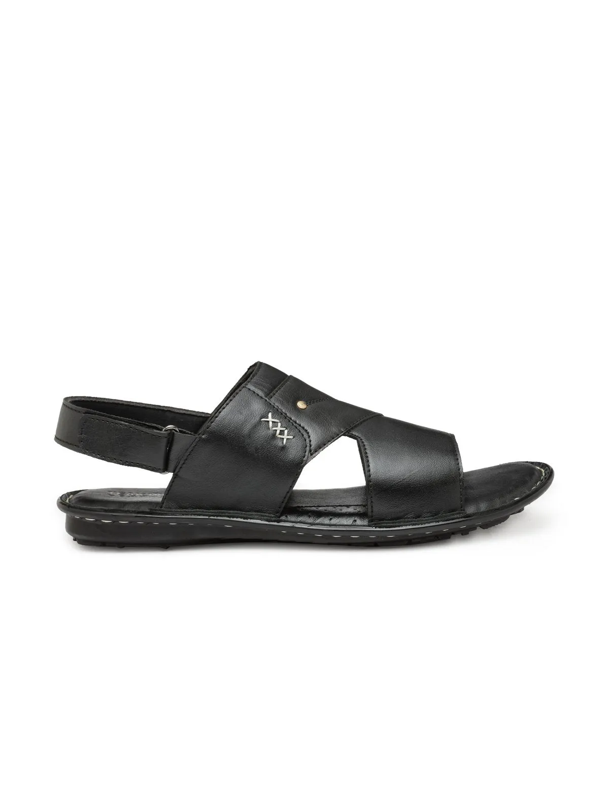 Teakwood Black Daily Wear Sandals