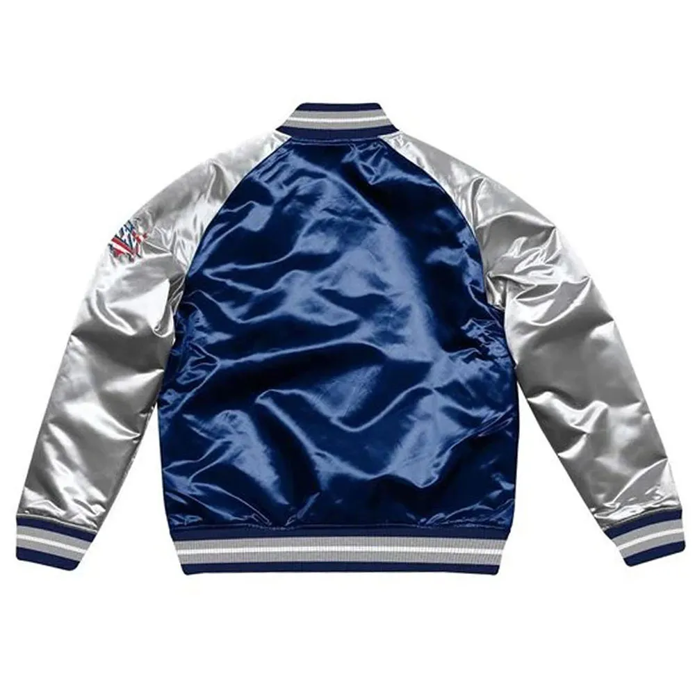 The Pick and Roll New England Patriots Navy Blue Satin Jacket