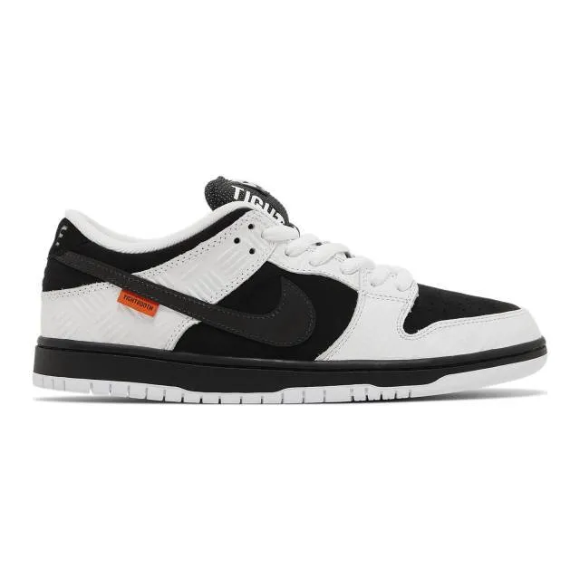 Tightbooth x nike dunk low sb (white/ black/ safety orange) men us 8-13 fd2629-100