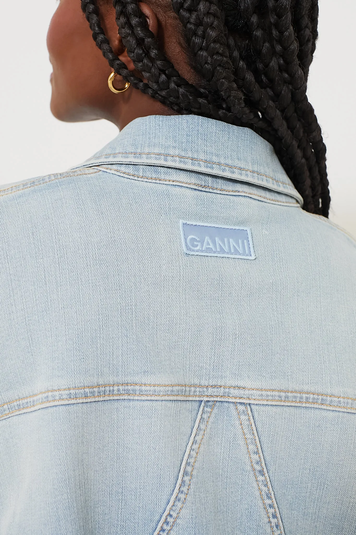 Tint Blue Denim Bomber Jacket