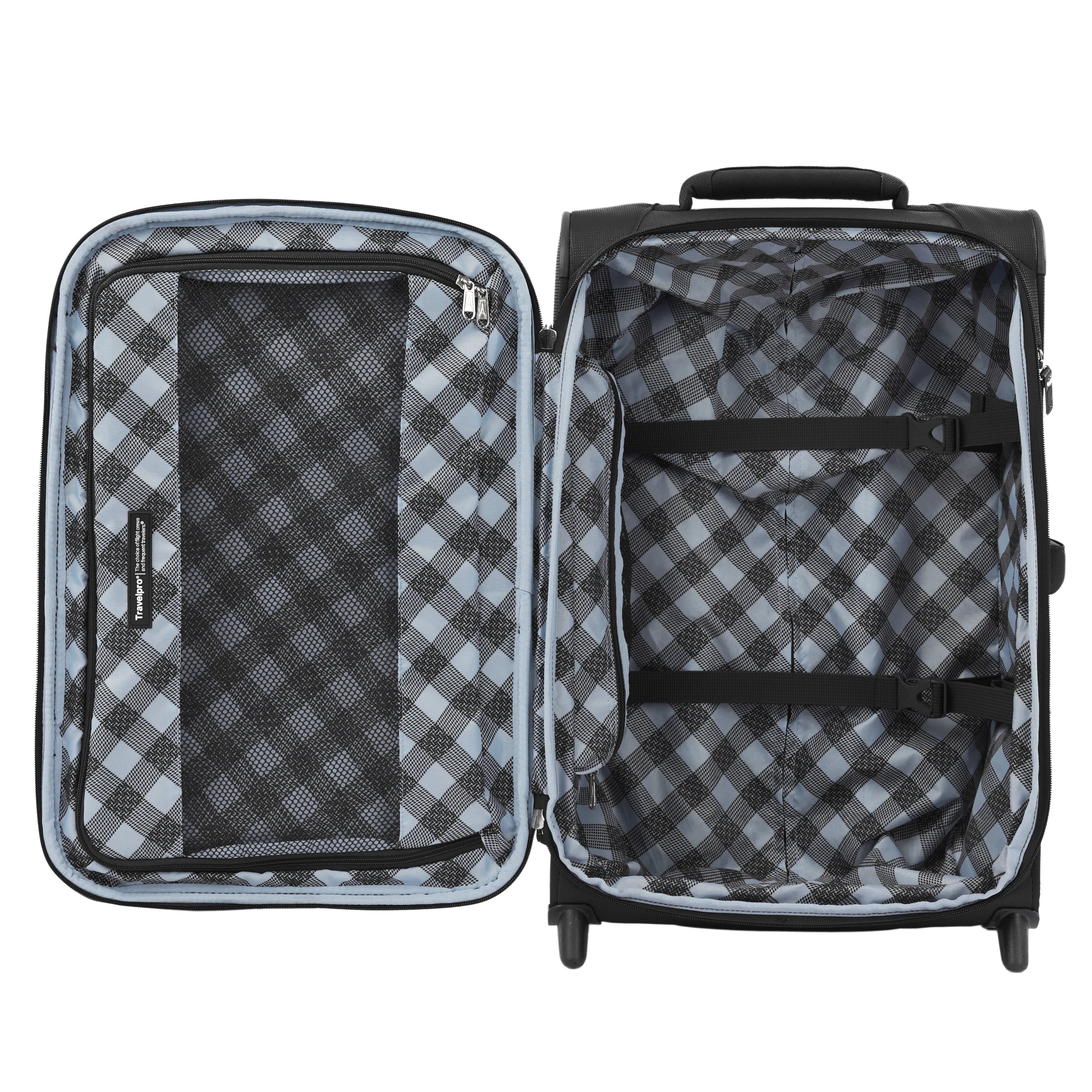 Travelpro Maxlite 5 Softside 2pc Set Expandable Carry On Upright 2 Wheel Luggage/Soft Underseat Tote, Lightweight Suitcase, Men 