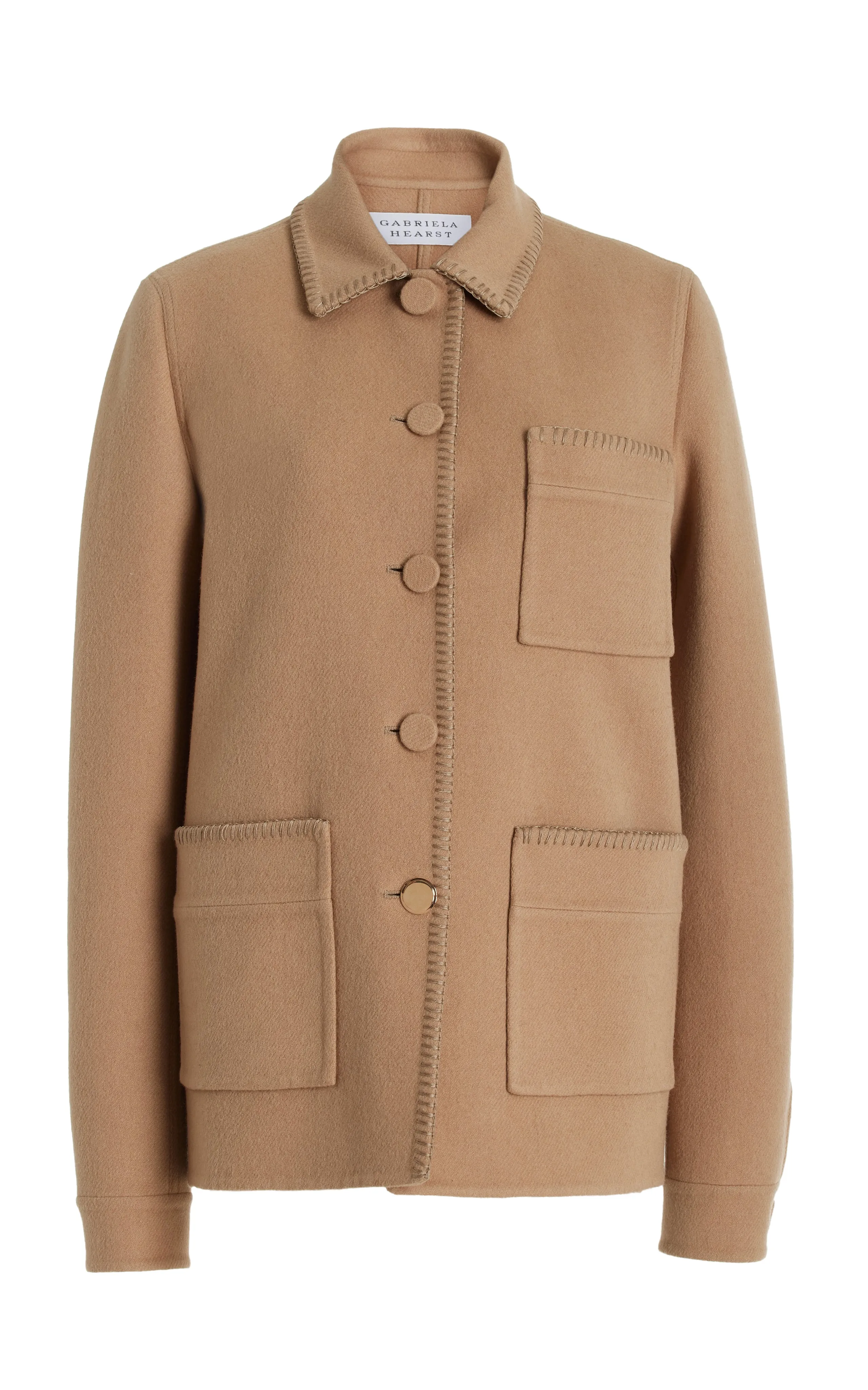 Ulu Chore Jacket in Camel Double-Face Recycled Cashmere