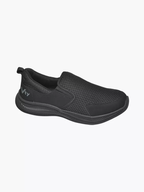 Victory  Mens VTY Black Slip-on Trainers