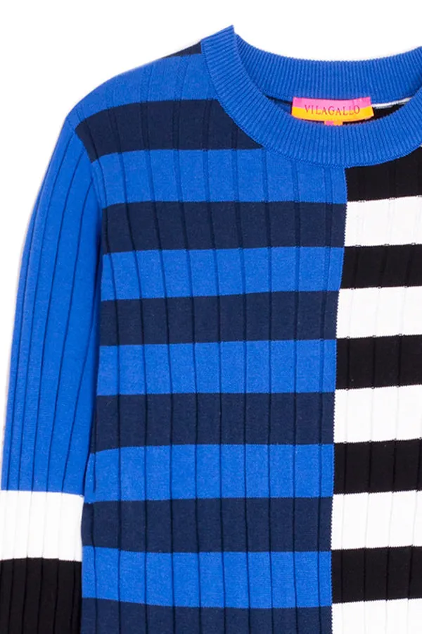 Vilagallo MONICA MULTICOLOR STRIPES PULLOVER