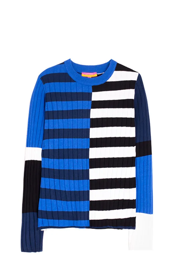 Vilagallo MONICA MULTICOLOR STRIPES PULLOVER