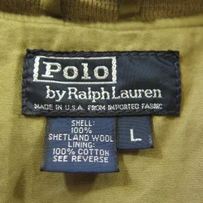 Vintage 90s Polo Ralph Lauren Tweed Jacket Mens L USA Made