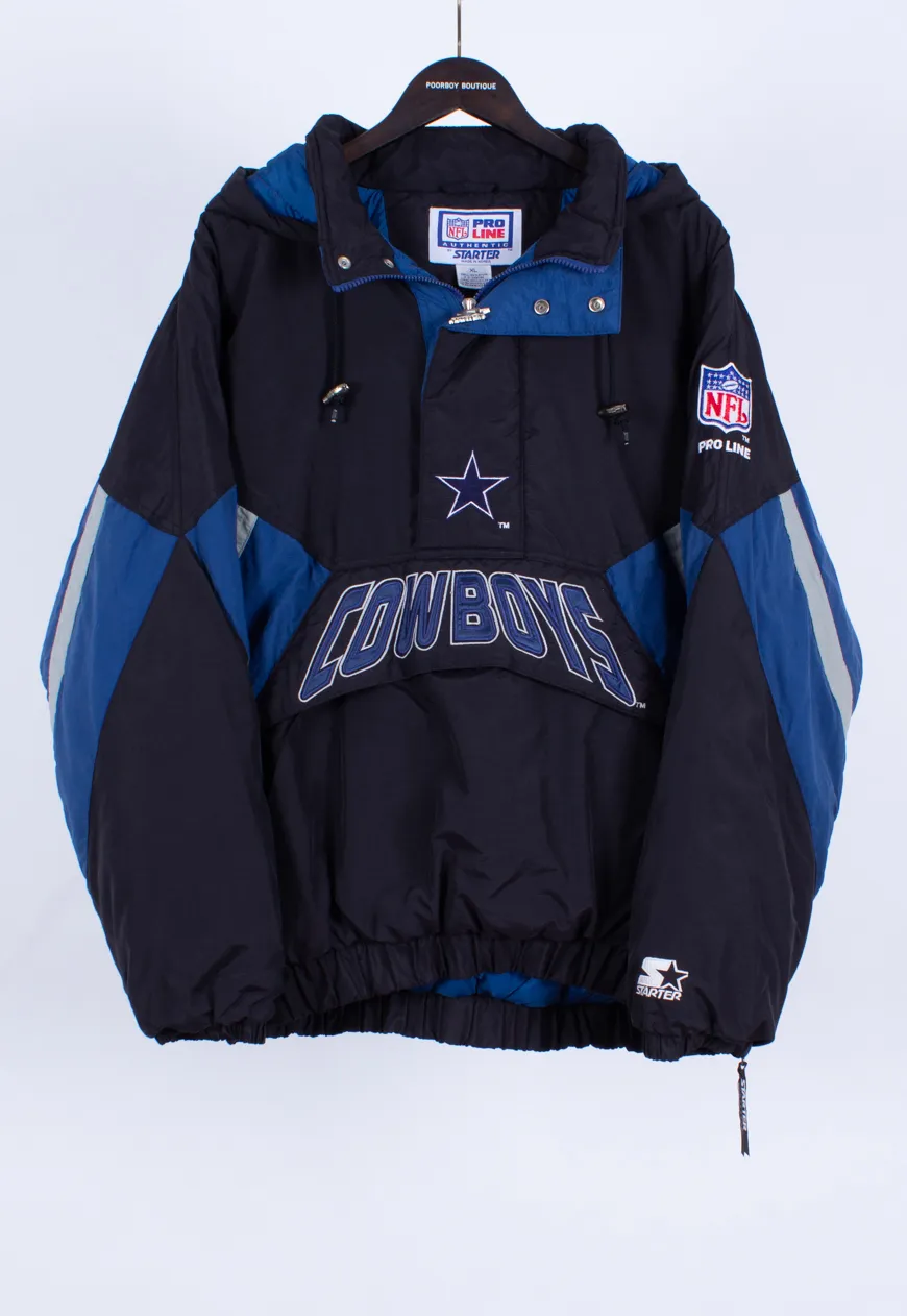 Vintage 90s Starter Pullover Jacket NFL Cowboys | Vintage Online Store