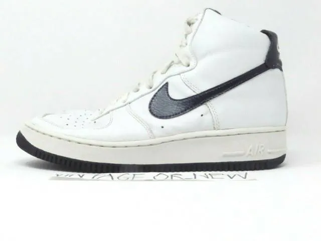 Vtg 2000 nike air force 1 high white midnight navy 630034-145 sz 8.5