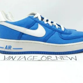 Vtg 2003 nike air force 1 low canvas university blue white unc 624040-415 sz 8