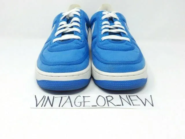 Vtg 2003 nike air force 1 low canvas university blue white unc 624040-415 sz 8