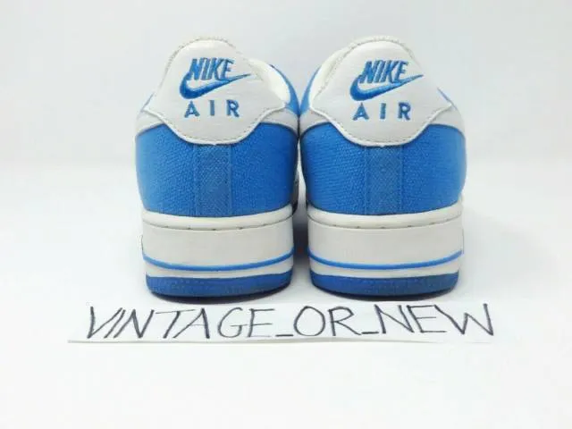 Vtg 2003 nike air force 1 low canvas university blue white unc 624040-415 sz 8