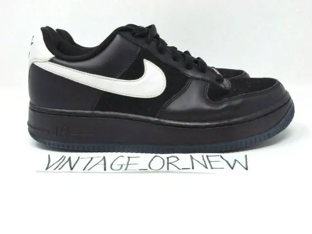 Vtg 2008 nike air force 1 low black royal white 314192-041 sz 6.5y