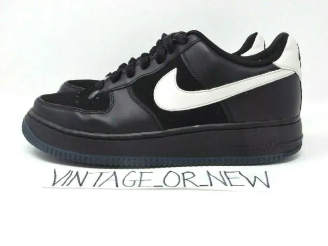 Vtg 2008 nike air force 1 low black royal white 314192-041 sz 6.5y