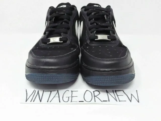 Vtg 2008 nike air force 1 low black royal white 314192-041 sz 6.5y