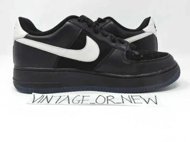 Vtg 2008 nike air force 1 low black royal white 314192-041 sz 6.5y