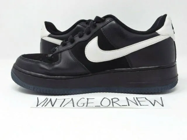 Vtg 2008 nike air force 1 low black royal white 314192-041 sz 6.5y