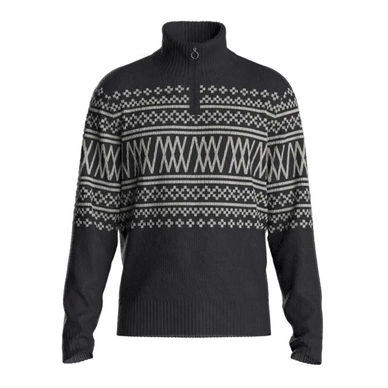 We Norwegians  Setesdal Zip Up Pullover - Pullover in lana merino - Uomo