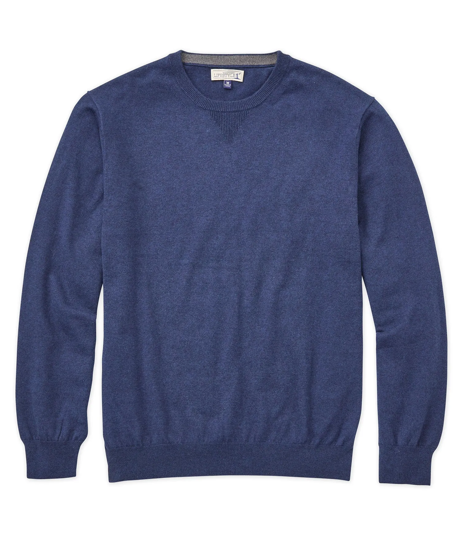 Westport Lifestyle Cotton-Cashmere Crewneck Pullover