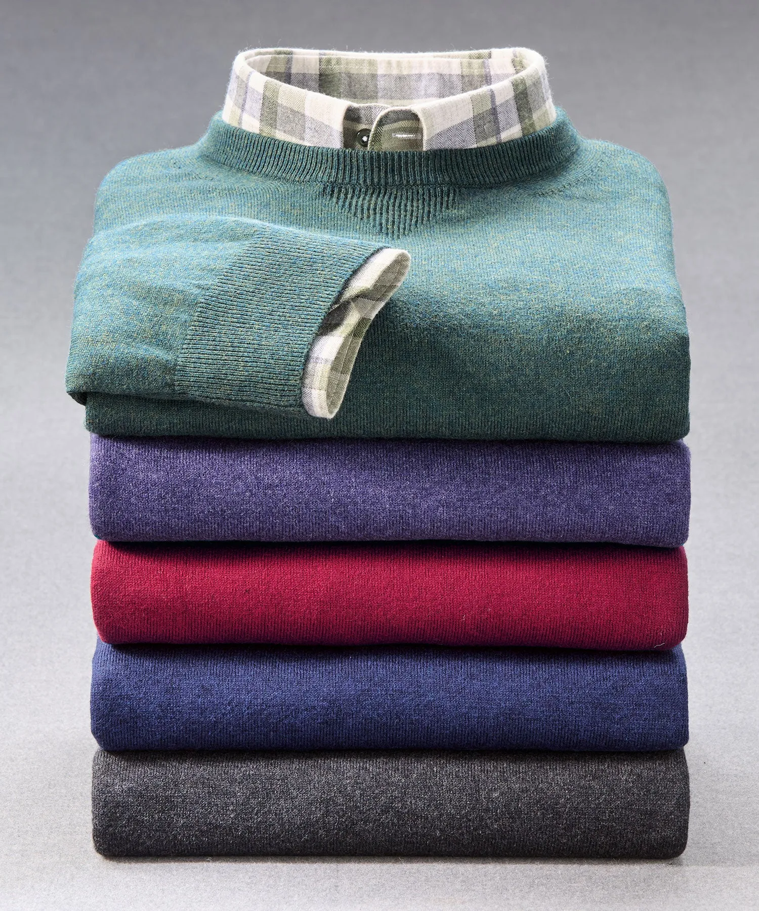 Westport Lifestyle Cotton-Cashmere Crewneck Pullover