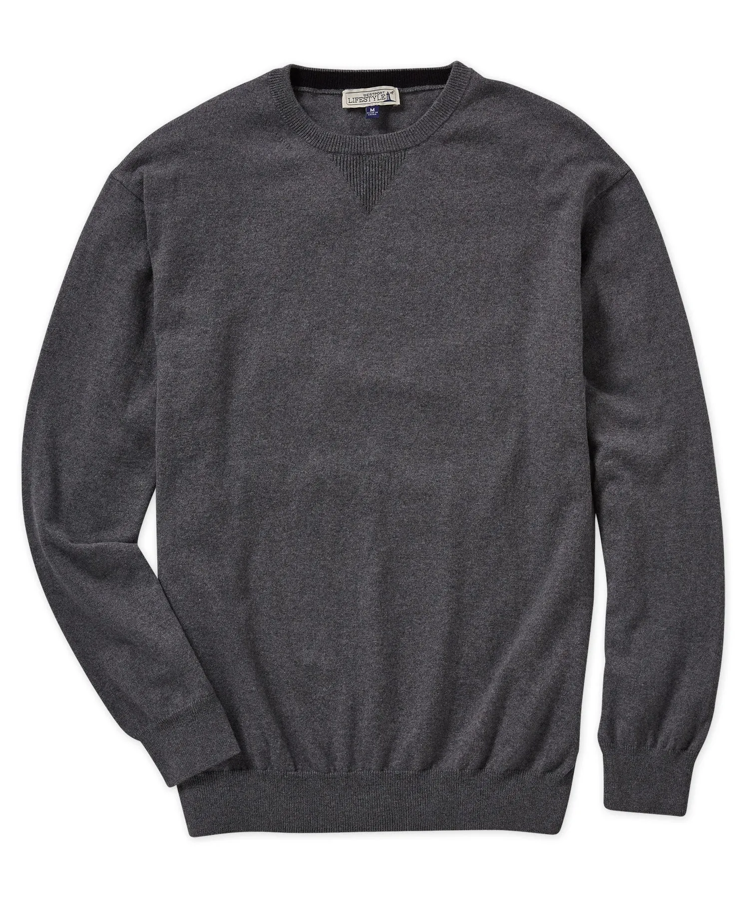 Westport Lifestyle Cotton-Cashmere Crewneck Pullover