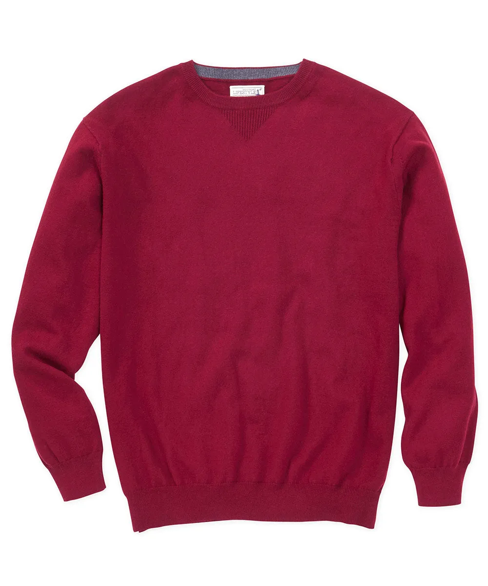 Westport Lifestyle Cotton-Cashmere Crewneck Pullover