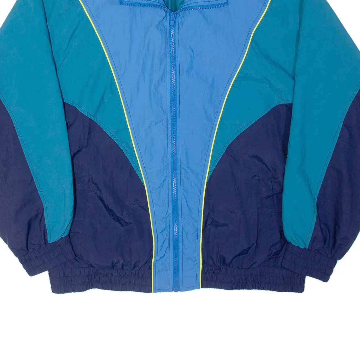 WILD FABLE Mens Shell Jacket Blue Nylon 90s Colourblock M