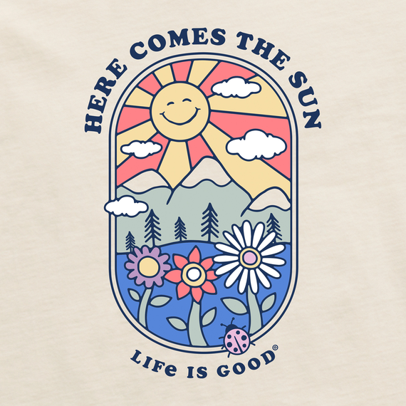 Women's Here Comes the Sun Retro Crusher-FLEX Boxy Hoodie