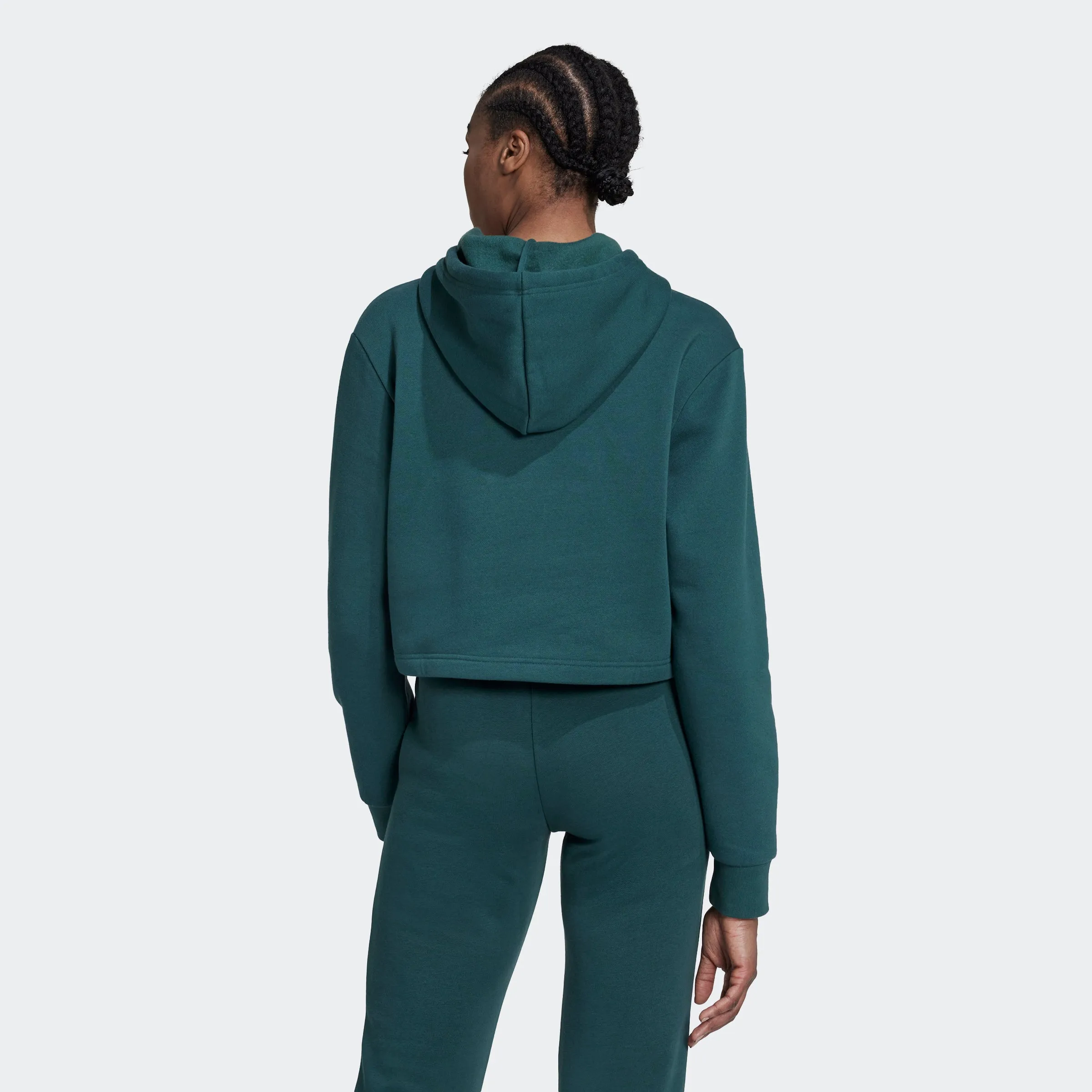 Women's adidas Originals Adicolor Essentials Crop Fleece Hoodie Green