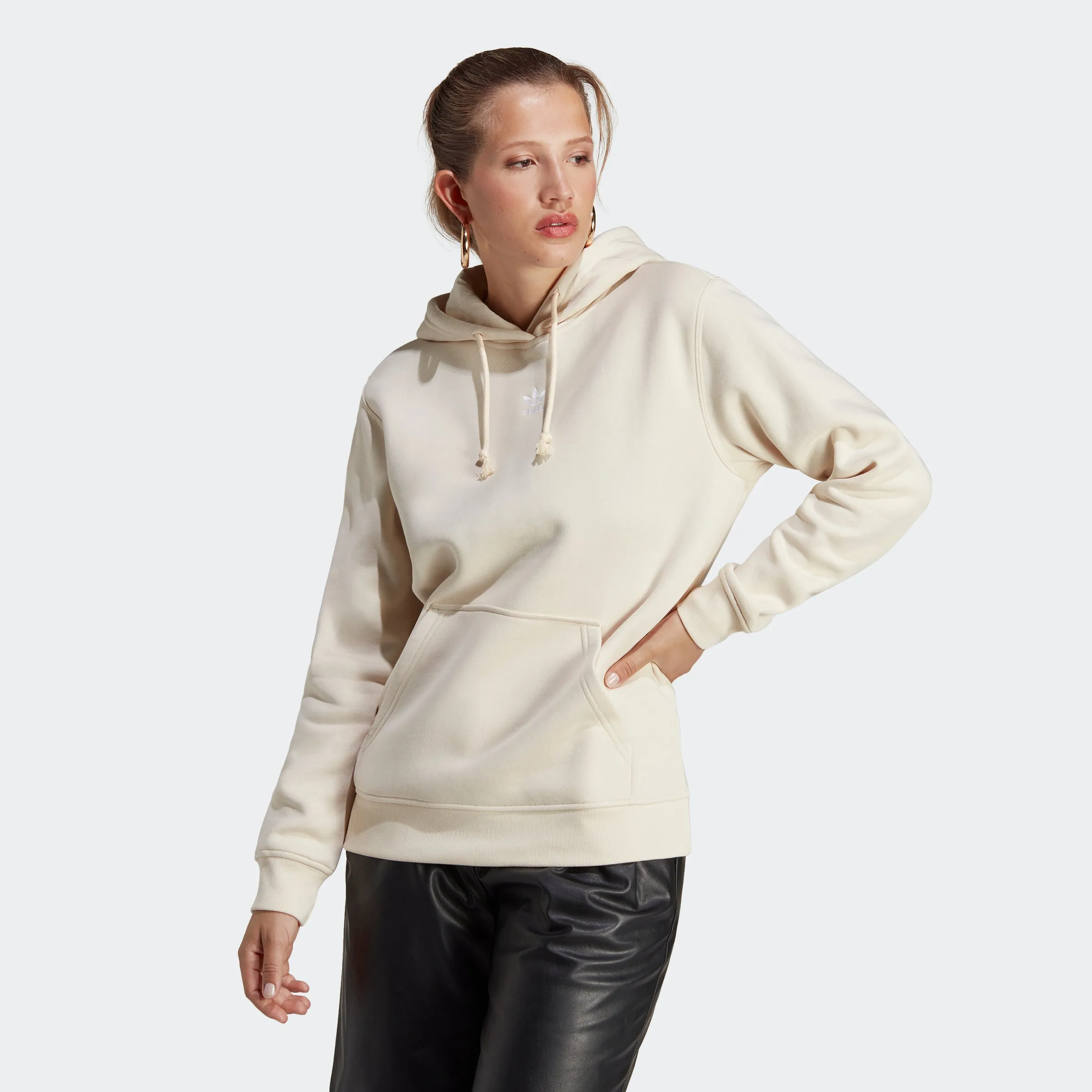 Women's adidas Originals Adicolor Essentials Fleece Hoodie Wonder White