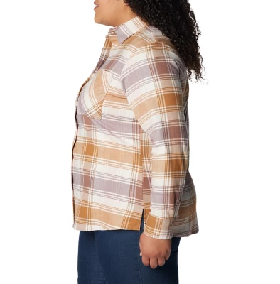 Women's Columbia Plus Size Calico Basin Flannel Long Sleeve Button Up Shirt