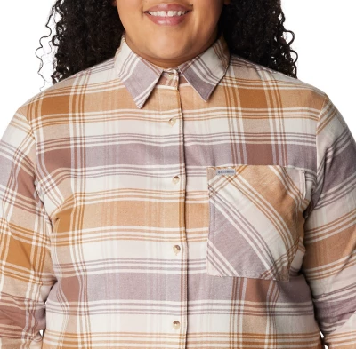 Women's Columbia Plus Size Calico Basin Flannel Long Sleeve Button Up Shirt